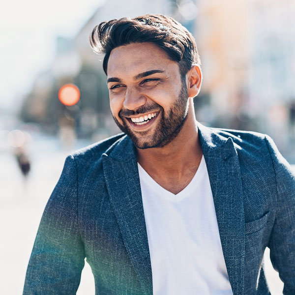 laughing young man