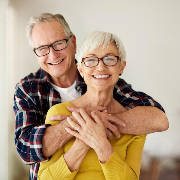 smiling senior couple